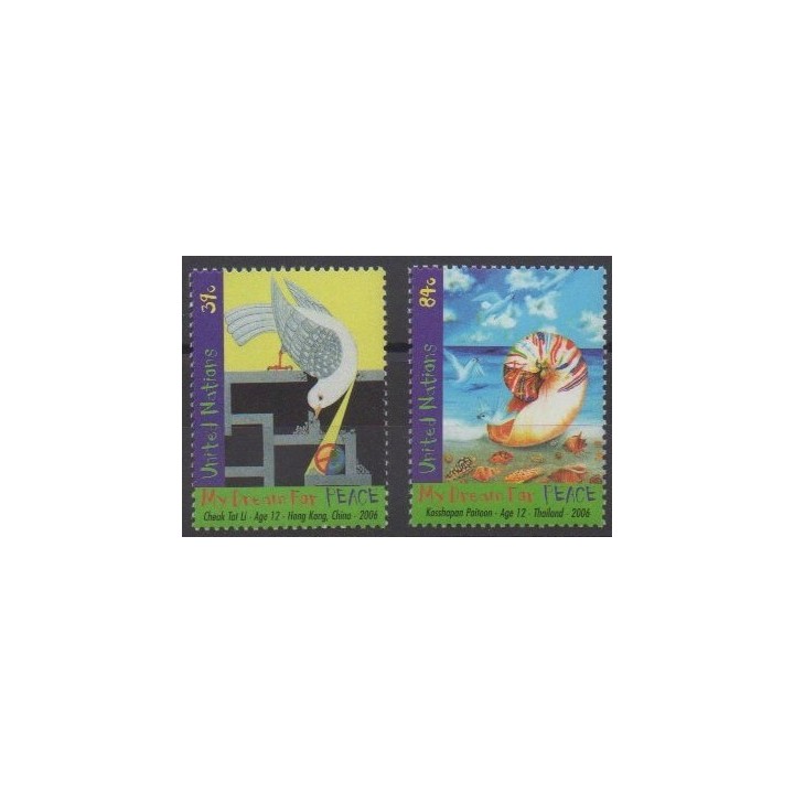 Acheter cette série de timbres des Nations Unies (bureau de New-York) de l'année 2006 (No 1010/1011).