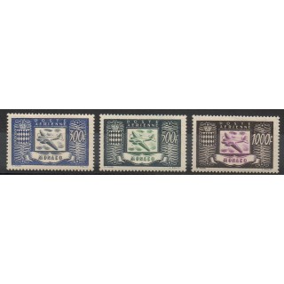 Timbres  - Monaco - Poste aérienne - 1949 - No PA42/PA44