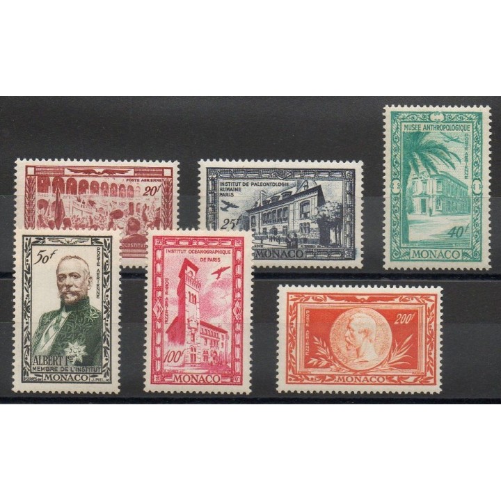 Timbres  - Monaco - Poste aérienne - 1949 - No PA36/PA41