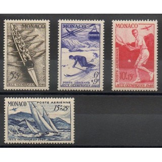 Timbres  - Monaco - Poste aérienne - 1948 - No PA32/PA35