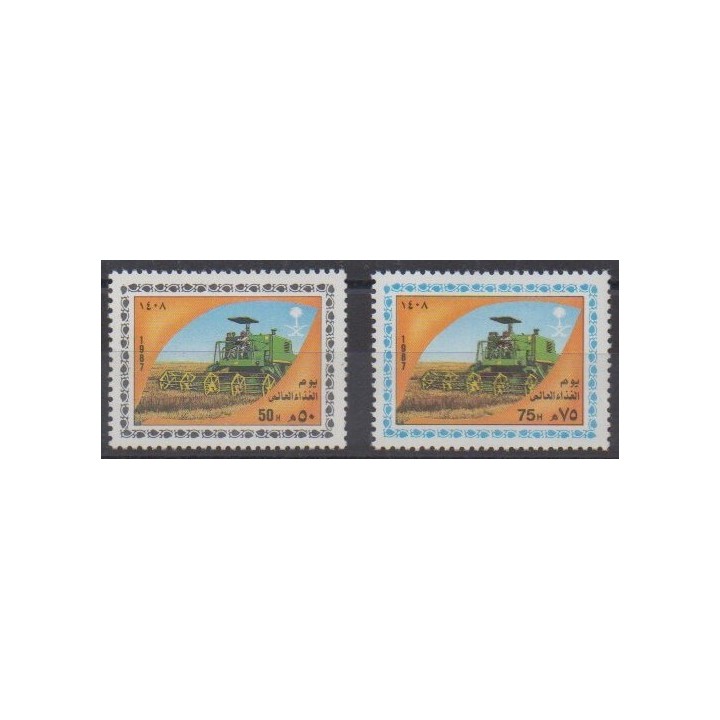 Acheter cette série de timbres d'Arabie saoudite de l'année 1987 (No 693/694).