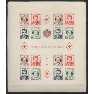 Timbres  - Monaco - Blocs et feuillets  - 1949 - No BF 3B - neuf avec charnière - non dentelé