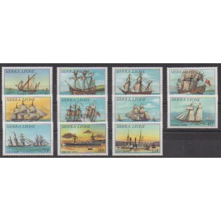 Acheter cette série de timbres de Sierra Leone de l'année 1984 (No 602/612).