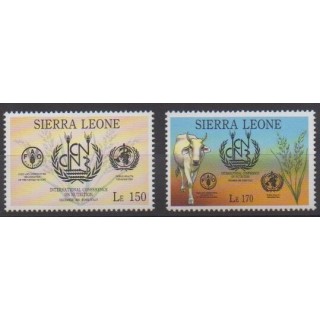 Acheter cette série de timbres de Sierra Leone de l'année 1992 (No 1627/1628).