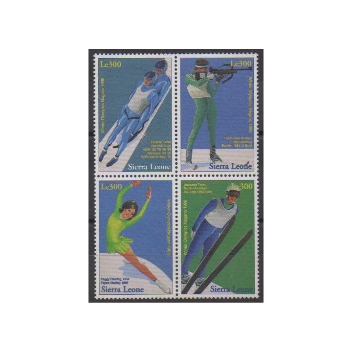 Acheter cette série de timbres de Sierra Leone de l'année 1997 (No 2399/2402).