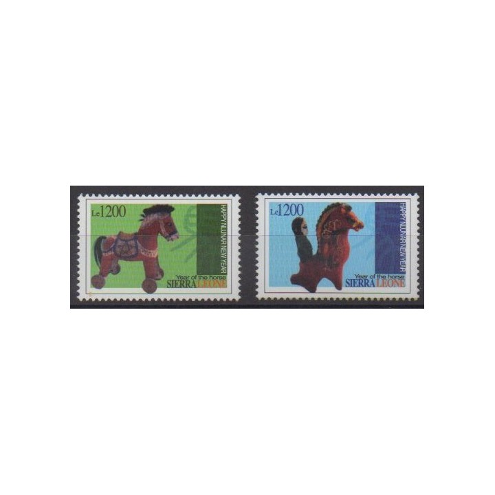 Acheter cette série de timbres de Sierra Leone de l'année 2001 (No 3477/3478).