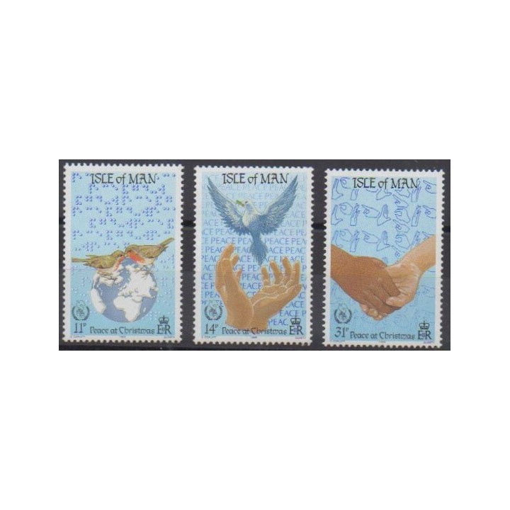 Acheter cette série de timbres de l'île de Man  de l'année 1986 (No 317/319).