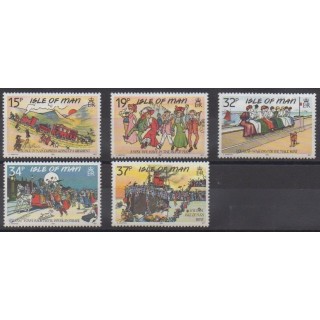 Acheter cette série de timbres de l'île de Man  de l'année 1990 (No 427/431).