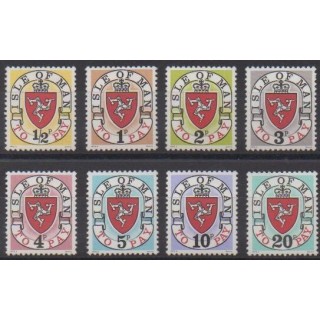Acheter cette série de timbres de l'île de Man  de l'année 1973 (No T9/T16).