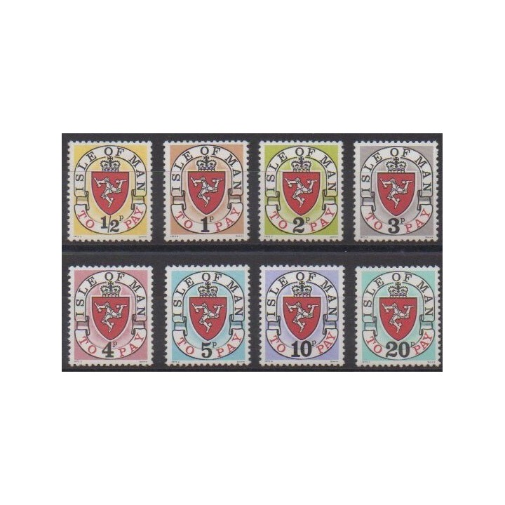Acheter cette série de timbres de l'île de Man  de l'année 1973 (No T9/T16).