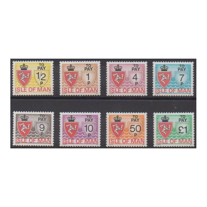 Acheter cette série de timbres de l'île de Man  de l'année 1975 (No T17/T24).