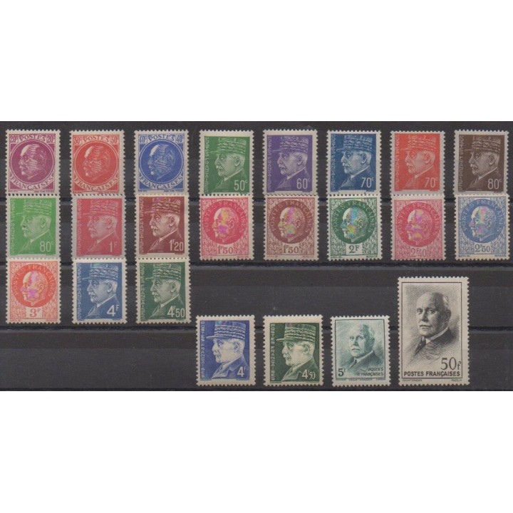 Buy this set of stamps of France of the year 1941 (Nb 505/525).