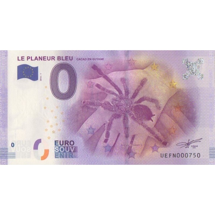 Euro banknote memory - 2016 - Le planeur bleu - Cacao  - (Guyane)