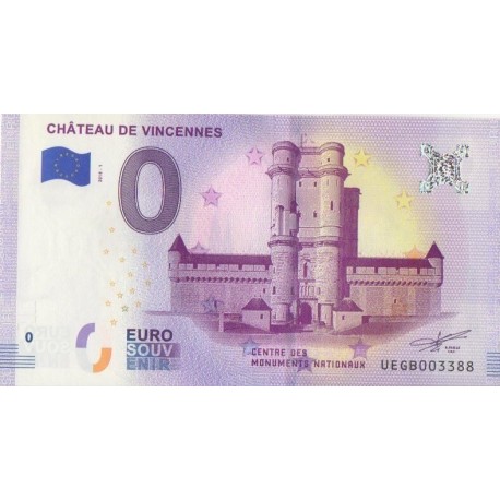 Euro banknote memory - 94 - Château de Vincennes - 2018-1 - Nb 3388