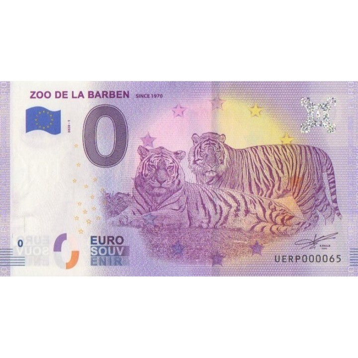 Billet souvenir touristique - 2020-1 - Zoo de la Barben - (Bouches-du-Rhône)