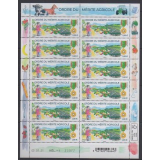 Buy this souvenir sheet  of France of the year 2021 (Nb F19 - Ordre du mérite agricole).