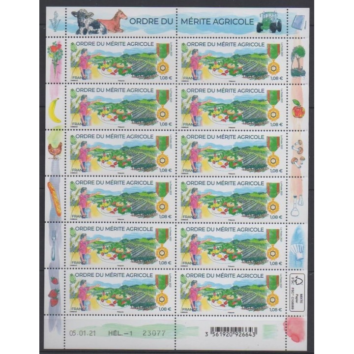 Acheter ce feuillet de France de l'année 2021 (No F19 - Ordre du mérite agricole).