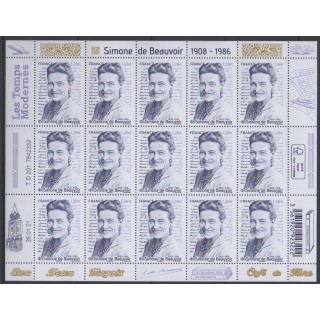 Acheter ce feuillet de France de l'année 2021 (No F18 - Simone de Beauvoir).