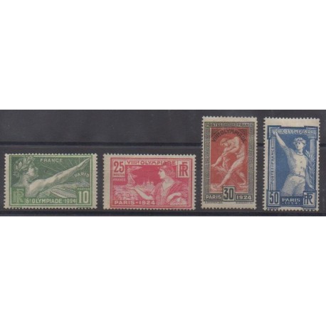 France - Poste - 1924 - Nb 183/186 - Summer Olympics - Mint hinged