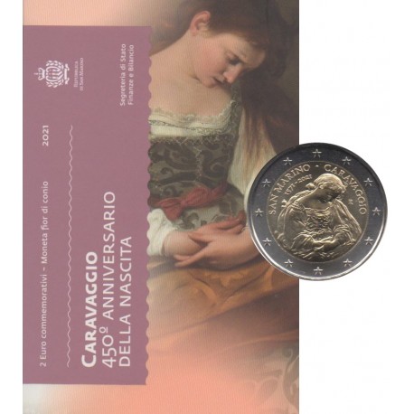 2 euro commémorative - San Marino - 2021 - 450th anniversary of the birth of Caravaggio - BU