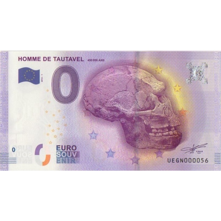 Euro banknote memory - 2016 - Homme de Tautavel - (Pyrénées-Orientales)