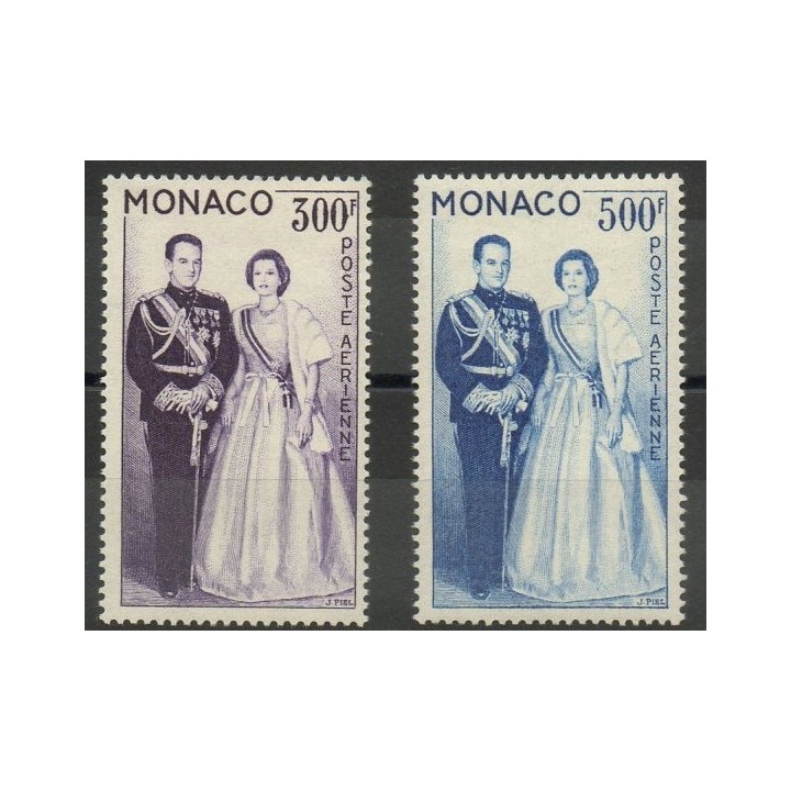 Timbres  - Monaco - Poste aérienne - 1959 - No PA71/PA72