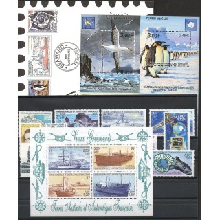 Stamps  - French Southern and Antarctic Territories - Complete year - 2001 - Nb 287/321 - BF5/BF6 - carnet voyage