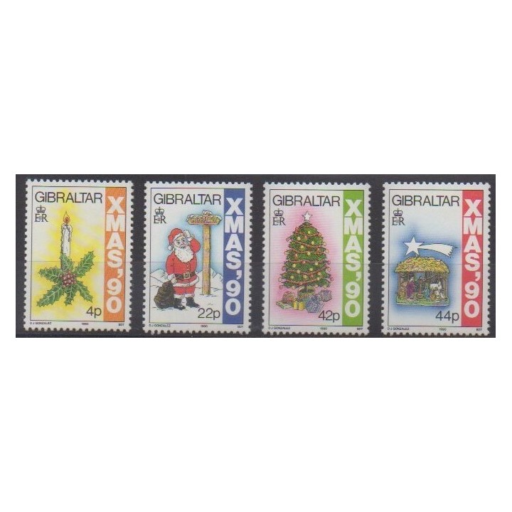 Acheter cette série de timbres de Gibraltar de l'année 1990 (No 615/618).