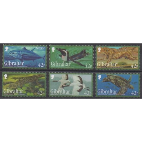 Gibraltar - 2013 - Nb 1568/1573 - Animals - Endangered species - WWF