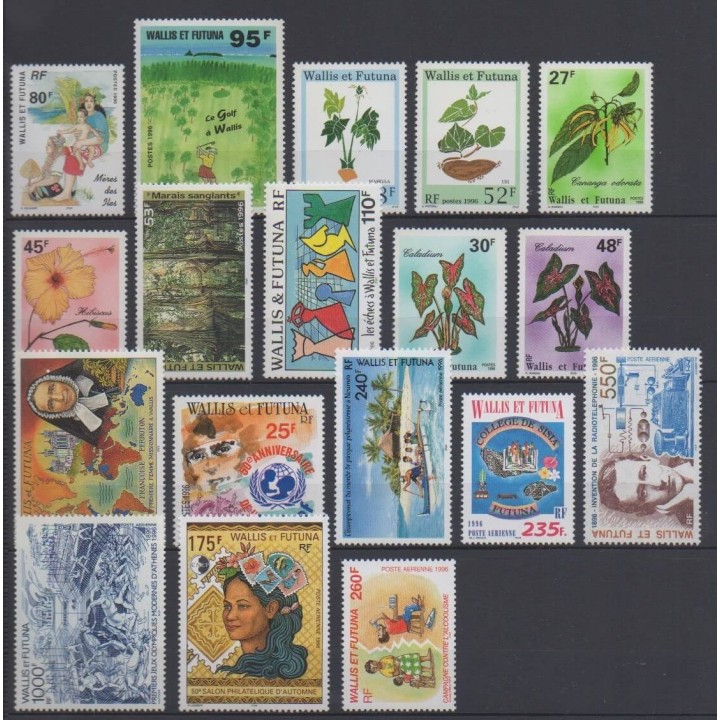 Buy the stamps of Wallis et Futuna of the year 1996 (Nb 485/496 - PA191/PA196).