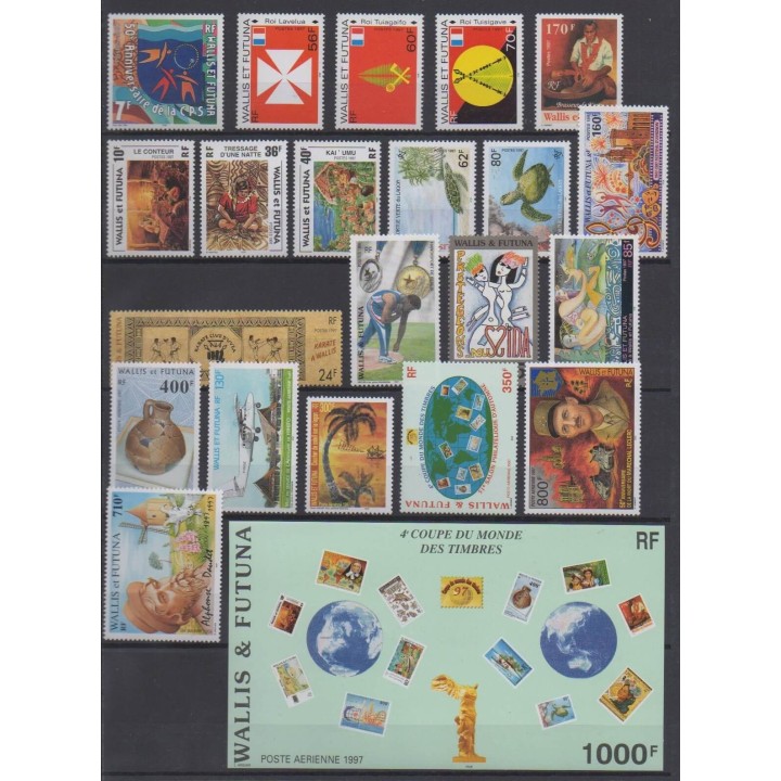 Buy the stamps and the souvenir sheet of Wallis et Futuna of the year 1997 (Nb 497/511 - PA197/PA202 - BF7).