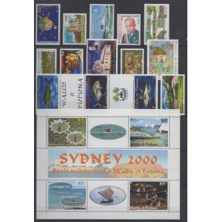 Buy the stamps and the souvenir sheet of Wallis et Futuna of the year 2000 (Nb 535/547 - PA220 - BF9).
