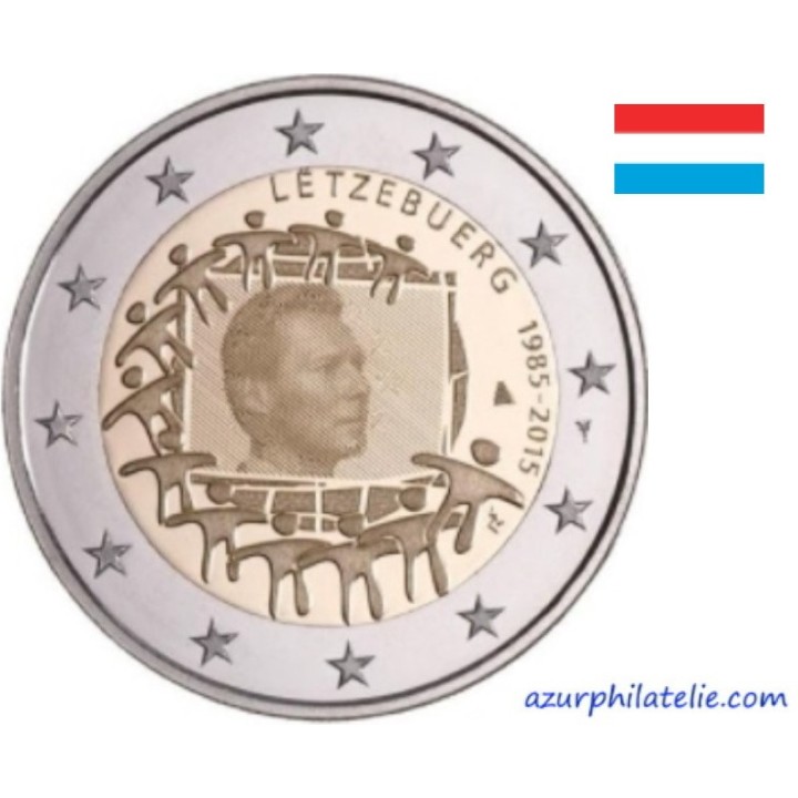 2 euro commémorative - Luxembourg - 2015 - 30ème anniversaire du drapeau européen - UNC