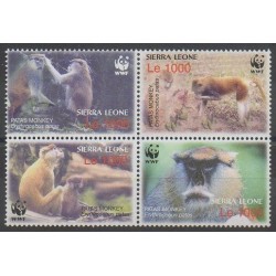 Sierra Leone - 2004 - Nb 3901/3904 - Mamals - Endangered species - WWF