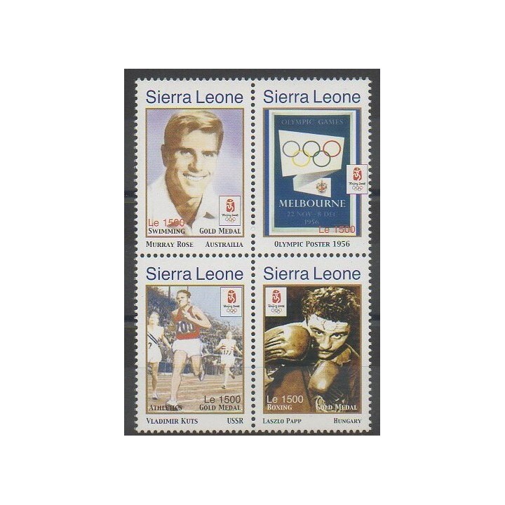 Acheter cette série de timbres de Sierra Leone de l'année 2008 (No 4203/4206).