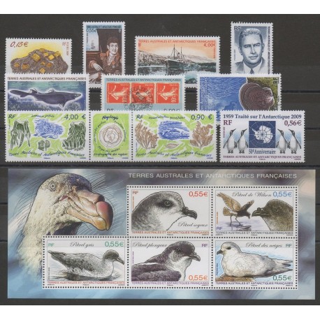 TAAF - Année complète - 2009 - No 521/534 - 551 - BF 22