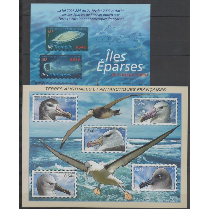 Timbres  - Terres Australes et Antarctiques Françaises - Année complète - 2007 - No 453/477 - BF 17/BF18