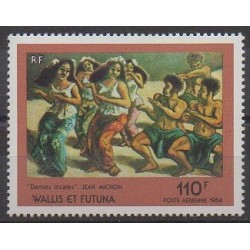 Wallis et Futuna - Poste aérienne - 1984 - No PA140 - Peinture - Folklore