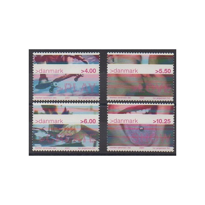 Buy this set of stamps of Denmark of the year 2001 (Nb 1284/1287).