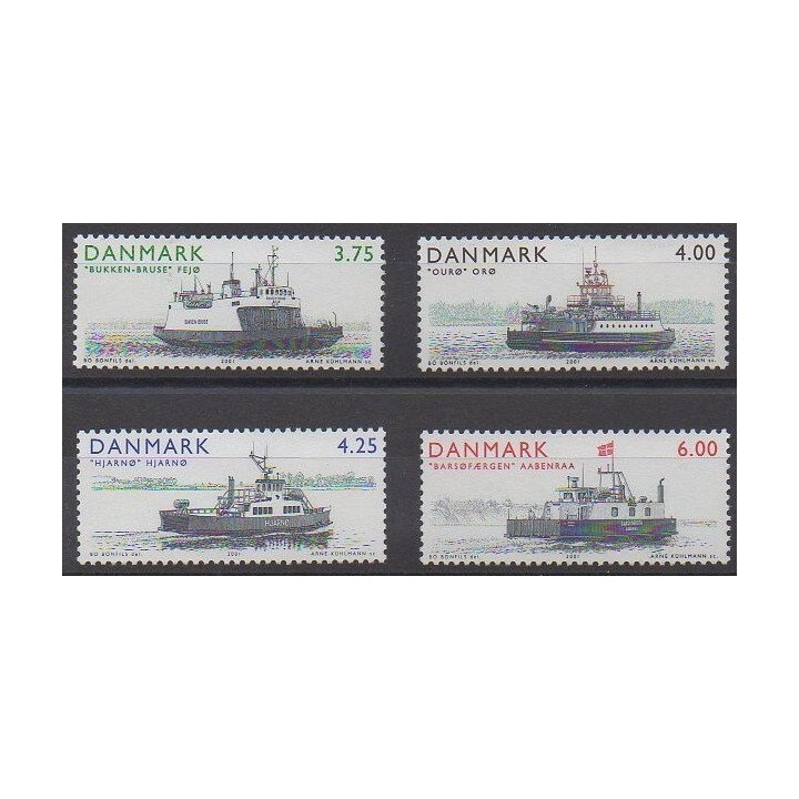 Buy this set of stamps of Denmark of the year 2001 (Nb 1294/1297).