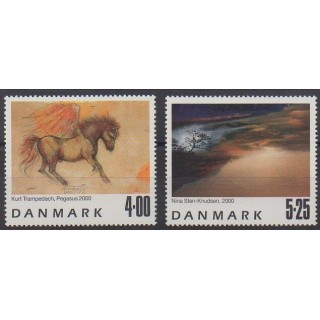 Buy this set of stamps of Denmark of the year 2000 (Nb 1264/1265).