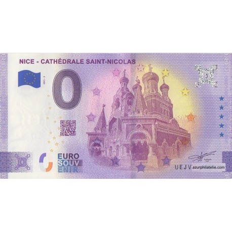 Euro banknote memory - 06 - Nice - Cathédrale Saint-Nicolas - 2021-3 - Anniversary