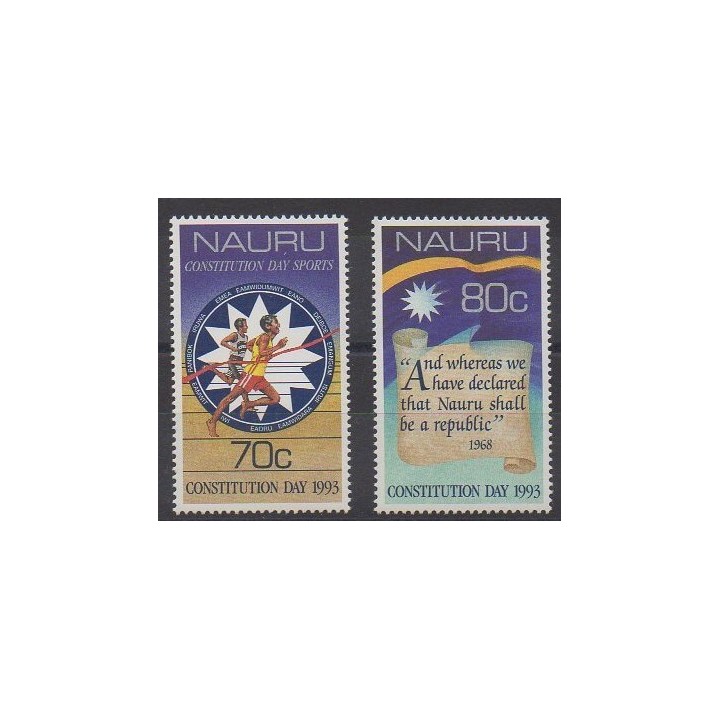 Buy this set of stamps of Nauru of the year 1993 (Nb 384/385).
