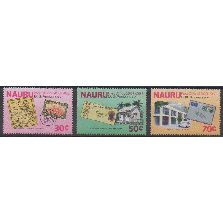 Acheter cette série de timbres de Nauru de l'année 1988 (No 343/345).