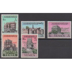 Yémen - République arabe - 1963 - No 27/31 - Monuments