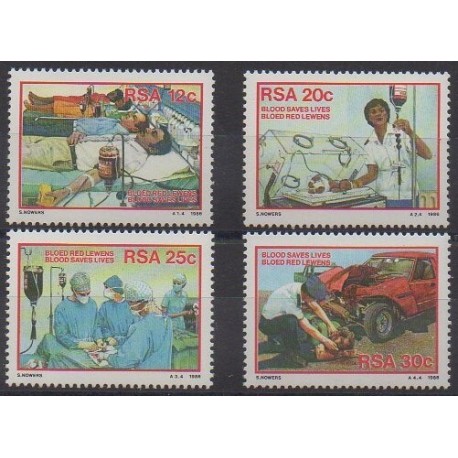 Afrique du Sud - 1986 - No 599/602 - Santé ou Croix-Rouge