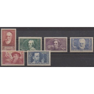 Buy this set of stamps of France of the year 1938 (Nb 380/385). - Mint hinged
