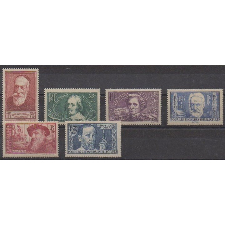 Acheter cette série de timbres de France de l'année 1938 (No 380/385). - Neuf avec charnière