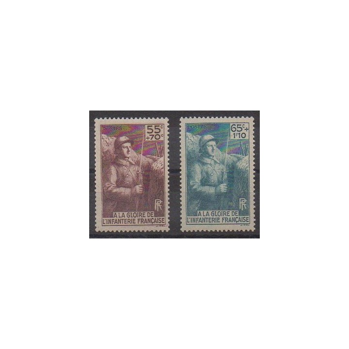 Buy this set of stamps of France of the year 1938 (Nb 386/387). - Mint hinged