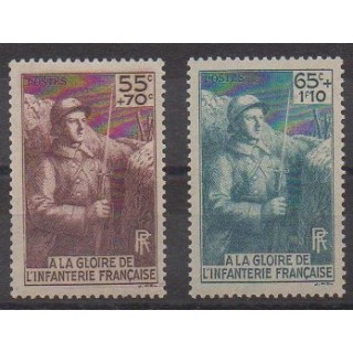 Buy this set of stamps of France of the year 1938 (Nb 386/387).